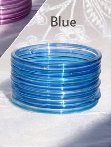 Transparent Glass Bangle Set