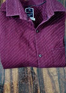 Maroon Patterned Shirt