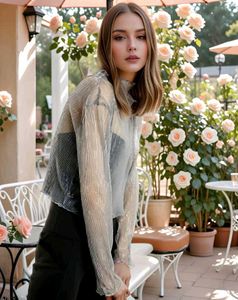 SHEIN BRAND Party High Neck Relaxed Fit Top