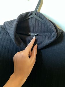 Black Turtleneck Ribbed Winter top 🖤