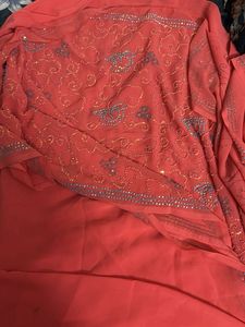 Red Color Georgette Saree