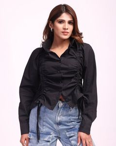 Ruched Slim Fit Shirt