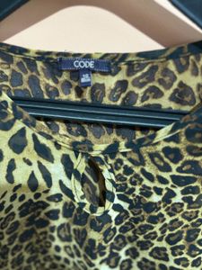 Animal Print Sheer Top