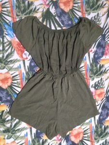 Olive Green Romper