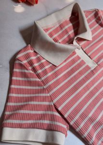 Striped Polo Top