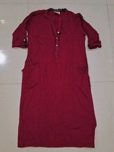 Maroon Kurta