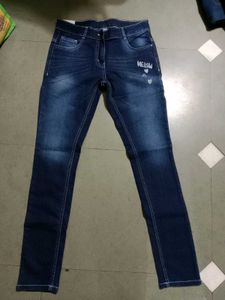 Dark Blue MEOW Jeans