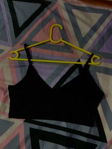 Shein Black V-Neck Crop Top