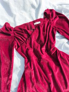 Velvet Full Sleeves Dress