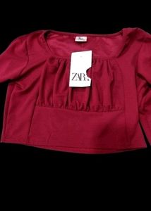 MAROON ZARA TOP
