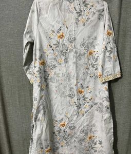 Sequins and embroidery Floral Print Kurti full sle