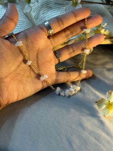 Boho Gold Chain Gemstone Necklace