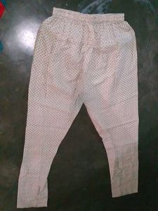 Vintage White Patterned Pants
