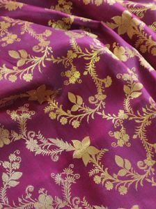 Maroon And Golden Bridal Kanchipuram Silk Saree