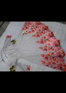 Elegant White Floral Anarkali Kurta