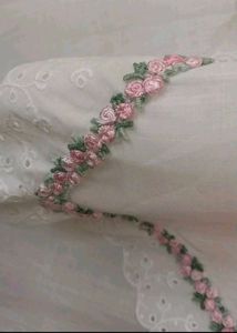 White Lace Trim Layered Dress