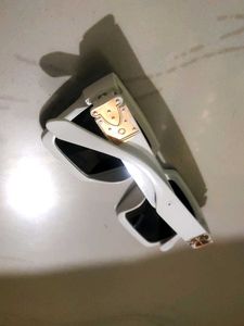 White framed sunglasses