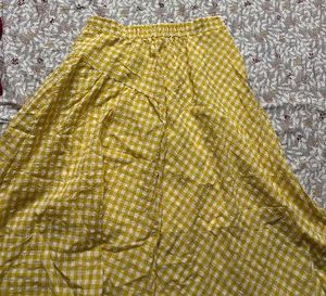 Gingham Yellow Skirt