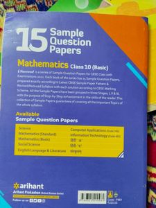Class 10 Arihant Maths Basic Sample Paper Isucceed
