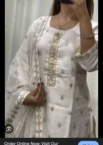Elegant White Kurta Set small to XXXl