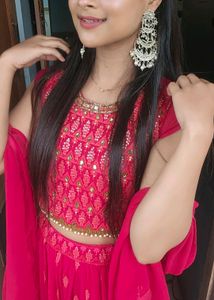 Elegant Reddish Pink Lehenga