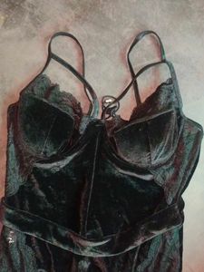 Sexy Velvet Lace Bodysuit