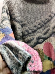 IMPORTED MEN&#39;S vintage cable knit sweater