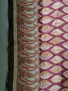 Maroon Leaf Print Kurti
