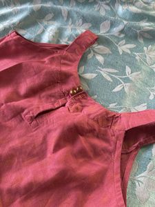Dusty Rose Printed Kurta Palazzo Set