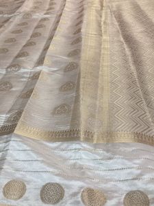 Off White Kerala Style Saree For Grabs