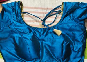 Kanchipuram Blue Silk Saree