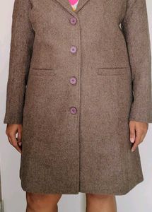 Brown Wool Blend Coat
