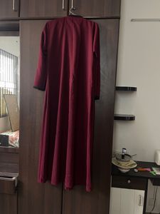 Red And black abaya