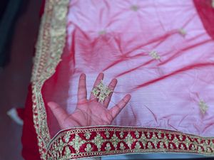 Light Weight Semi-stiched Red Lehenga
