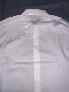 Balmain White Button-Down Shirt