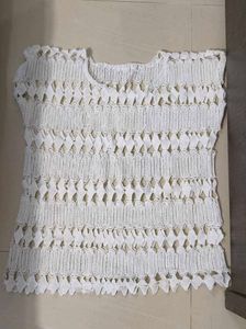 White Crochet Top