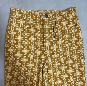 Mustard Floral Print Women’s Trouser