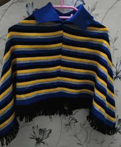 Striped Poncho Top