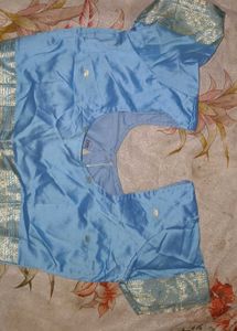 Sky Blue Saree Blouse