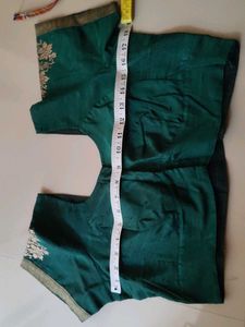 Green Embroidered And Purple Blouse