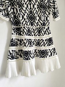 Black and White Patterned Dress