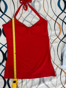 Red Halter Neck Top