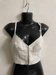 Women Corset Style Top White