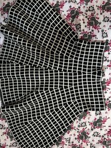 Checkered Knit Skirt