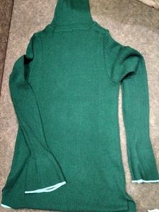 Green Turtleneck Sweater