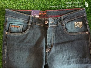 Men&#39;s Dark Blue Denim Jeans For Party Wear