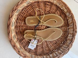 Brand New Zara Leather Sandal From NY