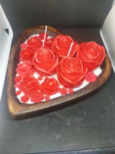 Rose Heart Candle Display