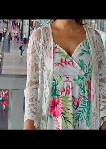 Urbanic White Floral Adjustable Strap Maxi Dress