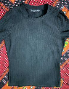 Black Knit Top